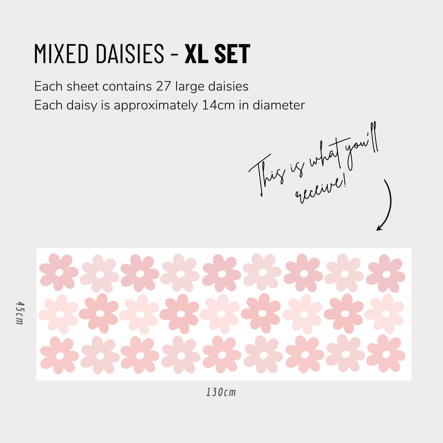 Blush Daisy - Fabric Wall Decals