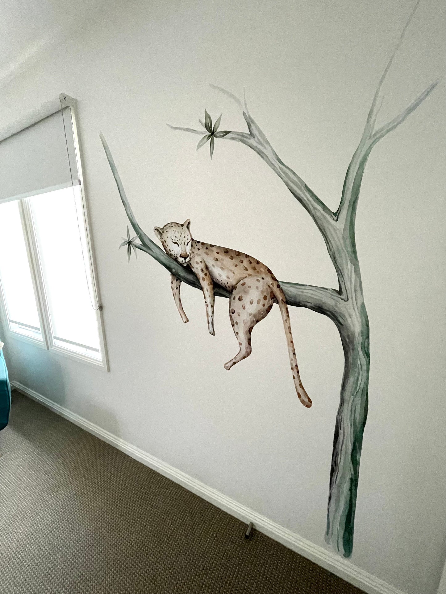 Life-size Safari Cheetah - Fabric Wall Decal