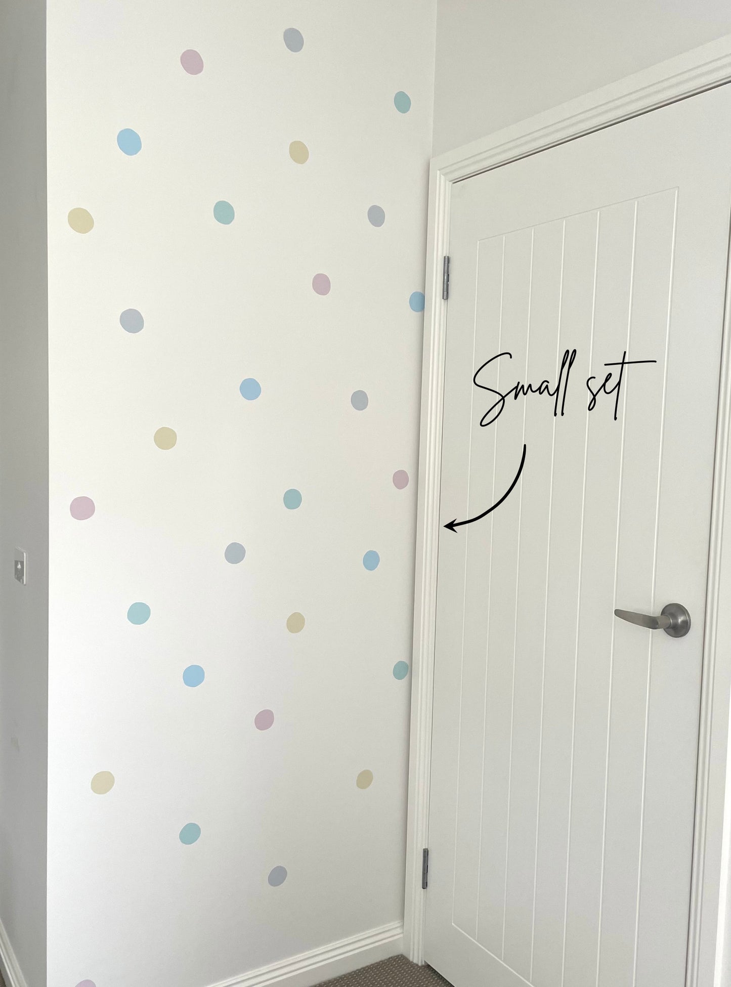 Pastel Rainbow Coloured Dot - Fabric Wall Decals