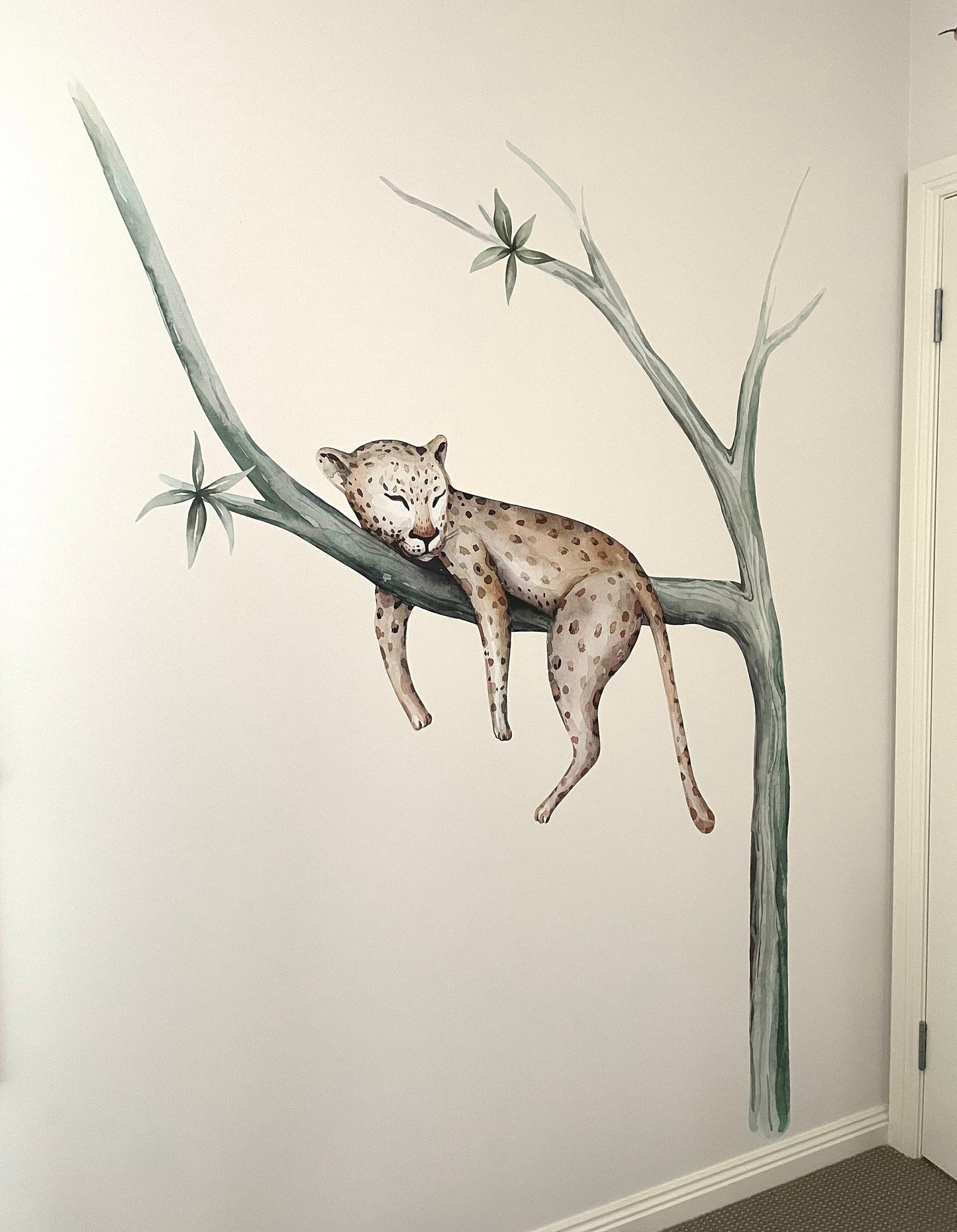 Life-size Safari Cheetah - Fabric Wall Decal