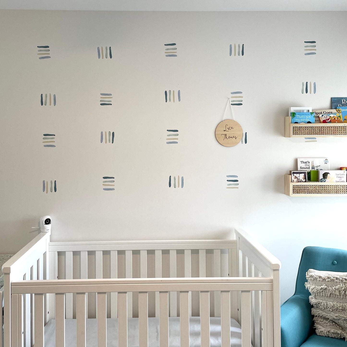 Cool Watercolour Dash Strokes - Fabric Wall Decals
