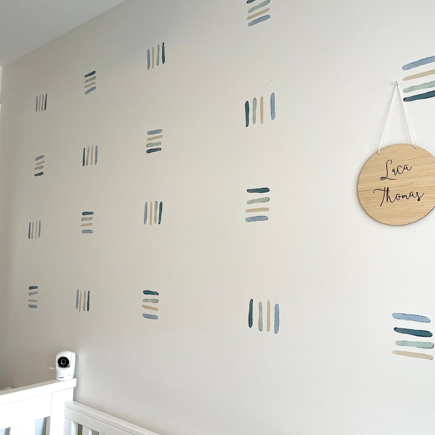 Cool Watercolour Dash Strokes - Fabric Wall Decals
