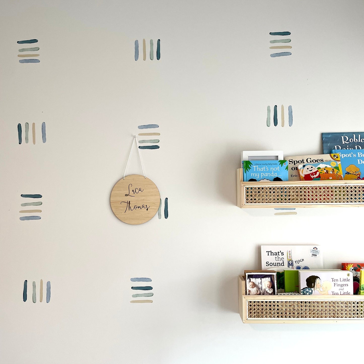 Cool Watercolour Dash Strokes - Fabric Wall Decals