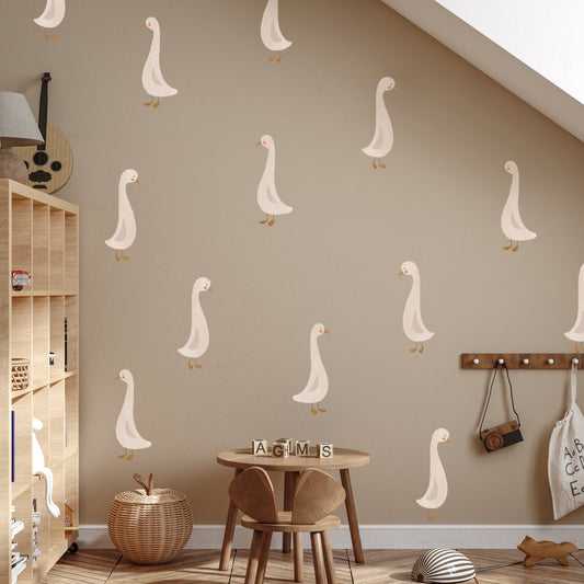 Cute Geese - Fabric Wall Decals