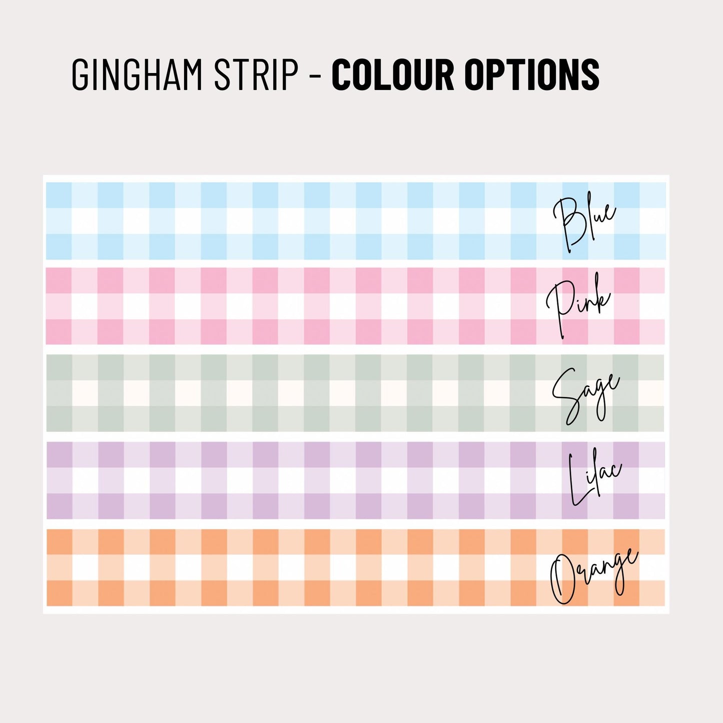 Gingham Wall Decal Strip – Fabric Wallpaper Border