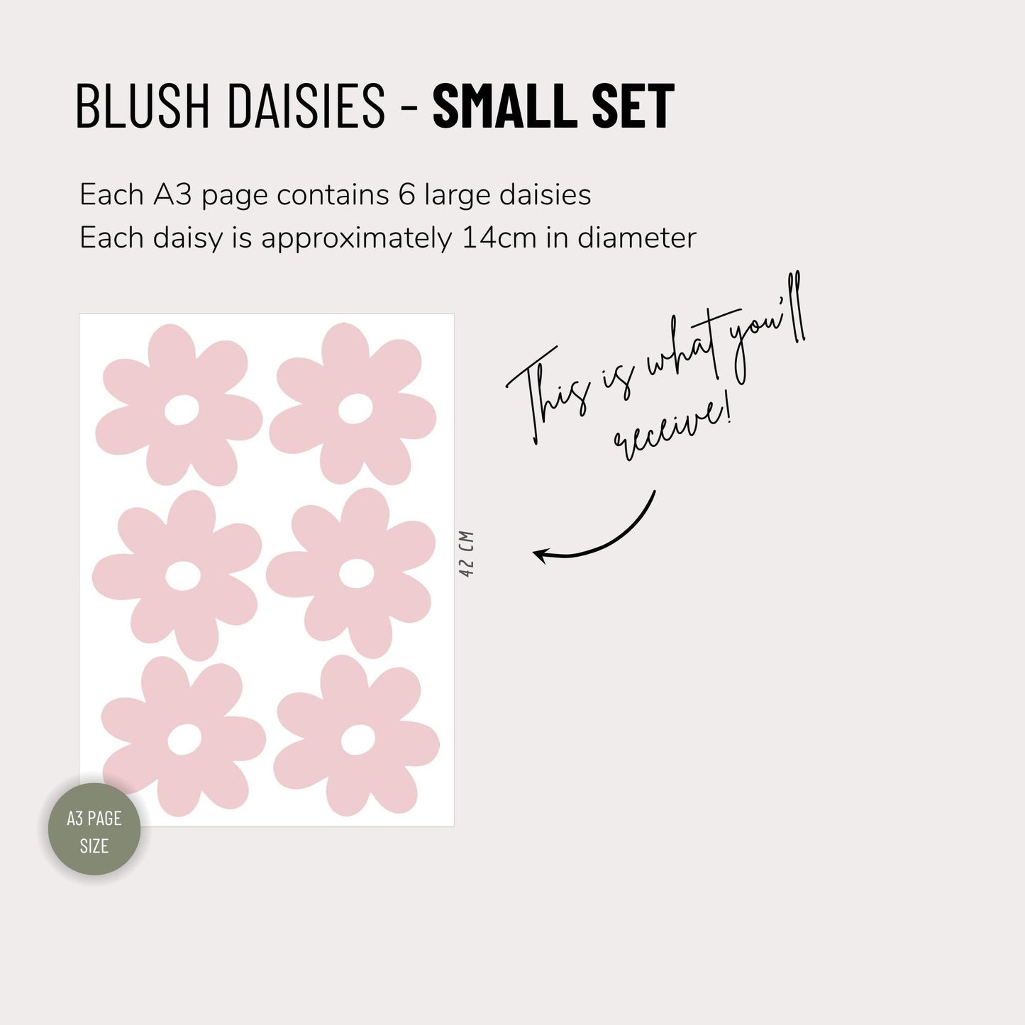 Blush Daisy - Fabric Wall Decals