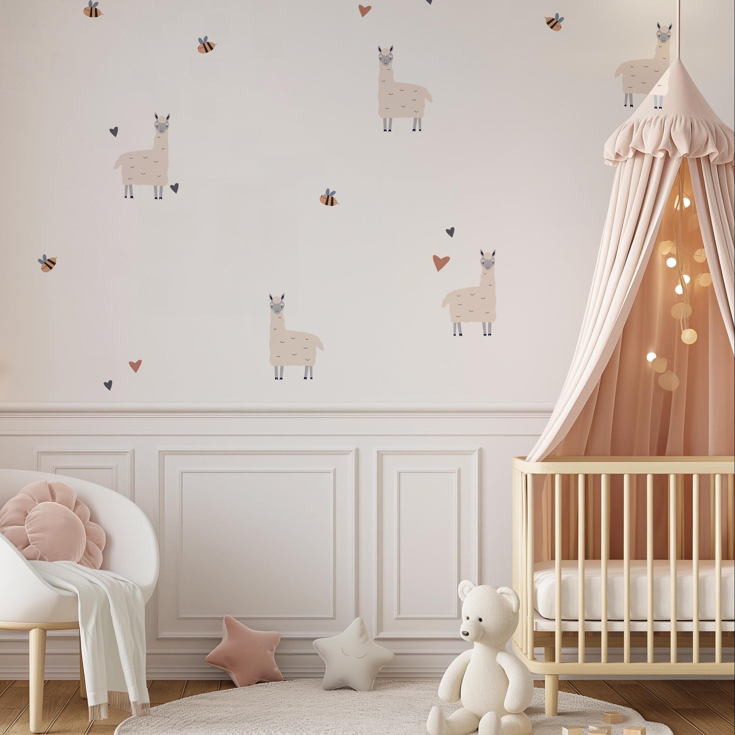 Happy Llama - Fabric Wall Decals