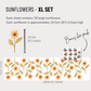 Boho Sunflower Fabric Wall Decals