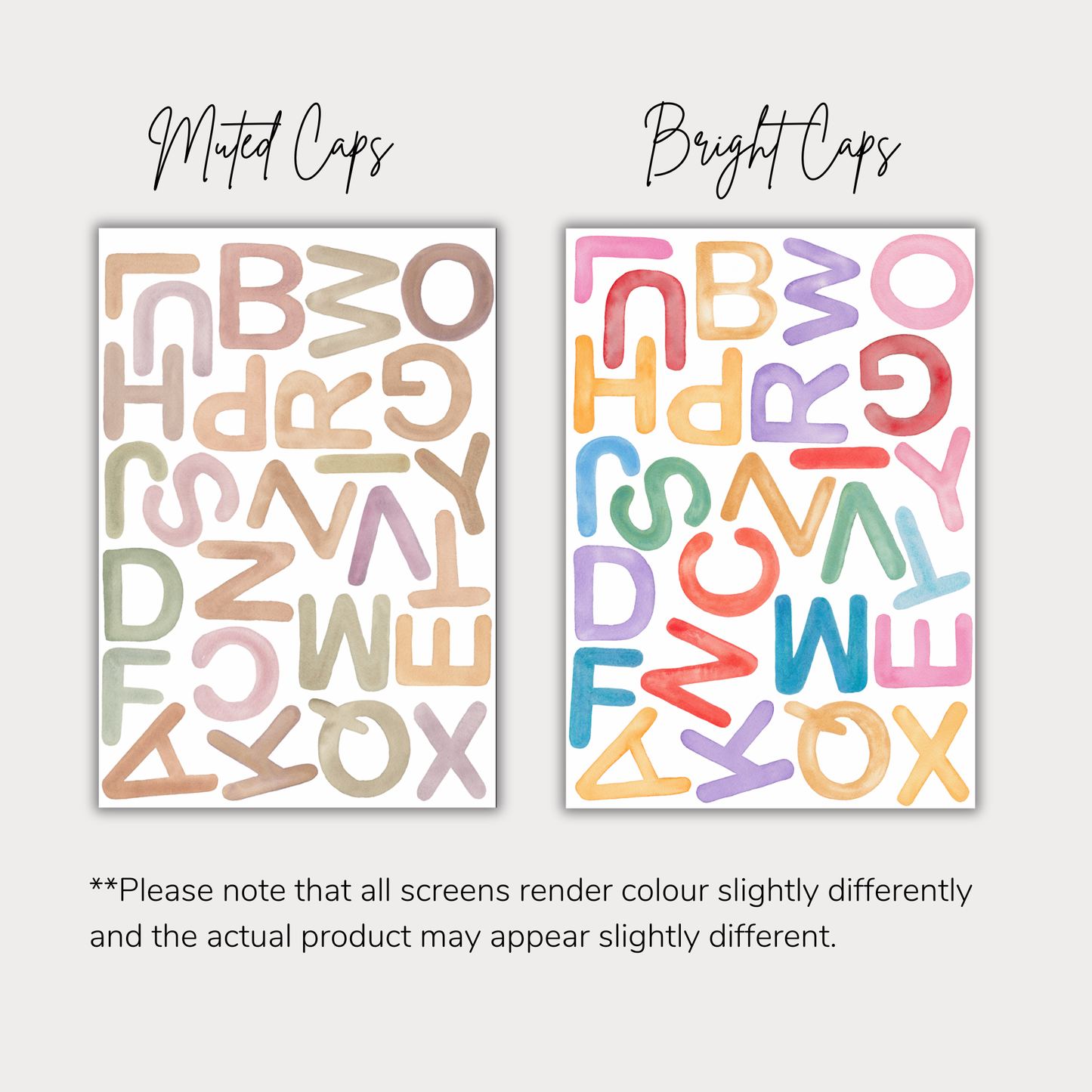 Bright Alphabet - Caps - Fabric Wall Decal