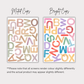 Bright Alphabet - Caps - Fabric Wall Decal