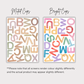 Bright Alphabet - Caps - Fabric Wall Decal