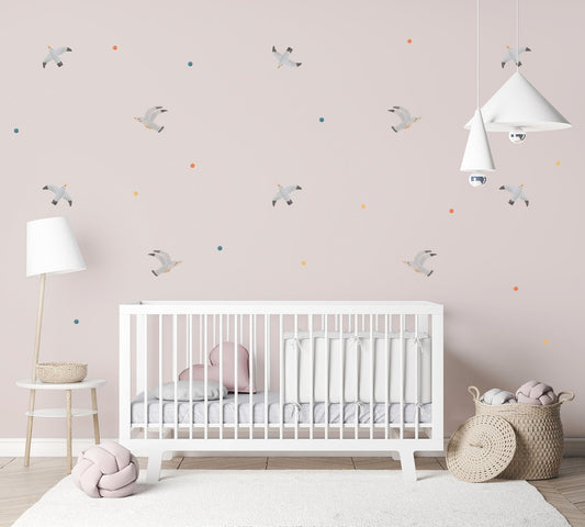 Seaside Seagulls - Fabric Wall Decals