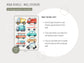 Watercolour Road Vehicles - Fabric Wall Decals