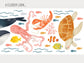 Under the Sea - Fabric Wall Decals (Whale, Dolphin, Octopus, Turtle)