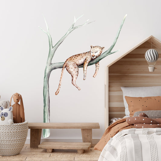 Life-size Safari Cheetah - Fabric Wall Decal