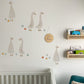 Geese, Apple and Flowers - Fabric Wall Decals