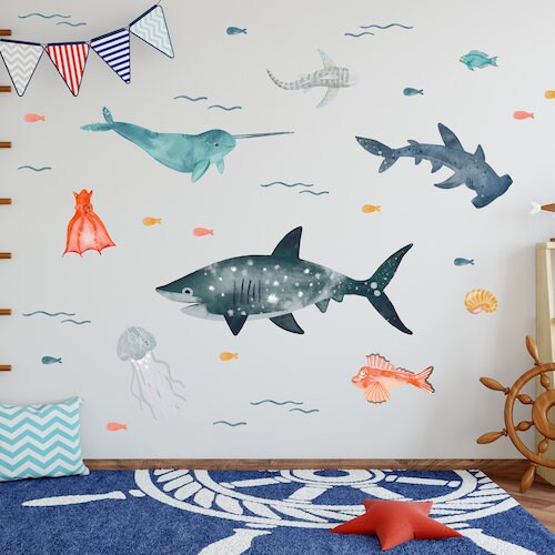 Sharks and More - Fabric Wall Decals