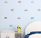 Watercolour Road Vehicles - Fabric Wall Decals