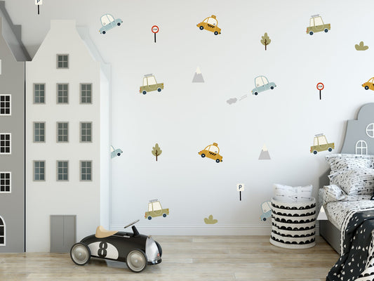 Cute Car Wall Decals - traffic signs and car decals