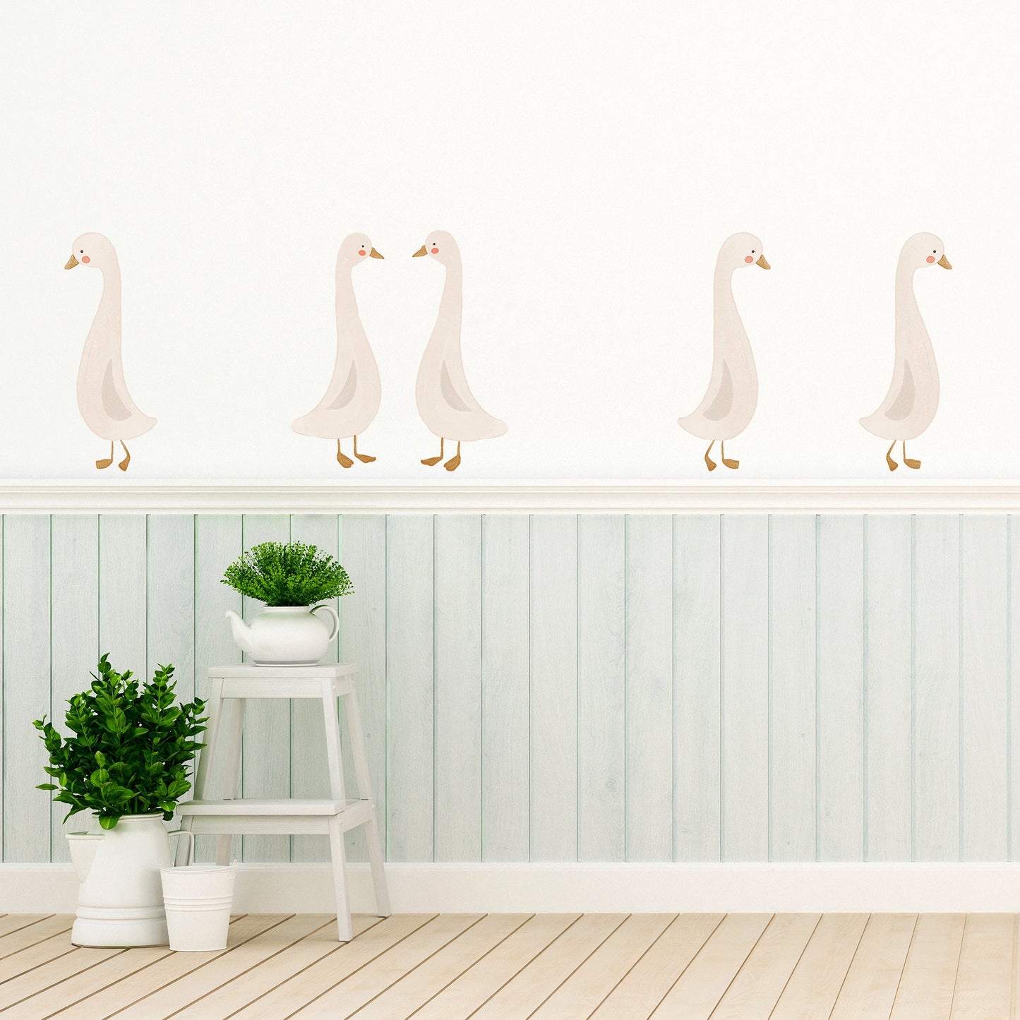 Cute Geese - Fabric Wall Decals