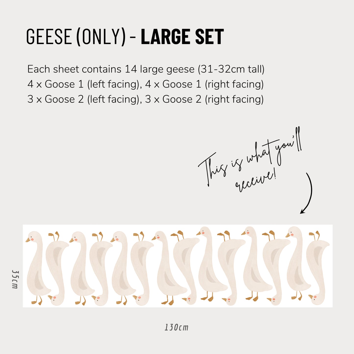 Cute Geese - Fabric Wall Decals
