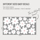 Different Sized Daisy Wall Decals - White with Blush, White with Sand