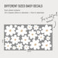 Different Sized Daisy Wall Decals - White with Blush, White with Sand