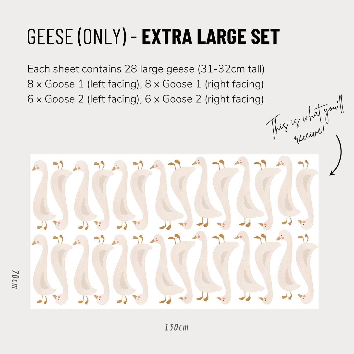 Cute Geese - Fabric Wall Decals