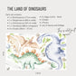 Land of Dinosaurs - Fabric Wall Decals