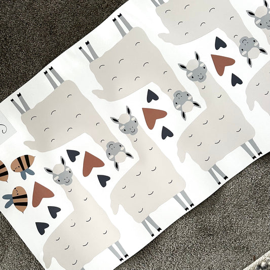 Happy Llama - Fabric Wall Decals