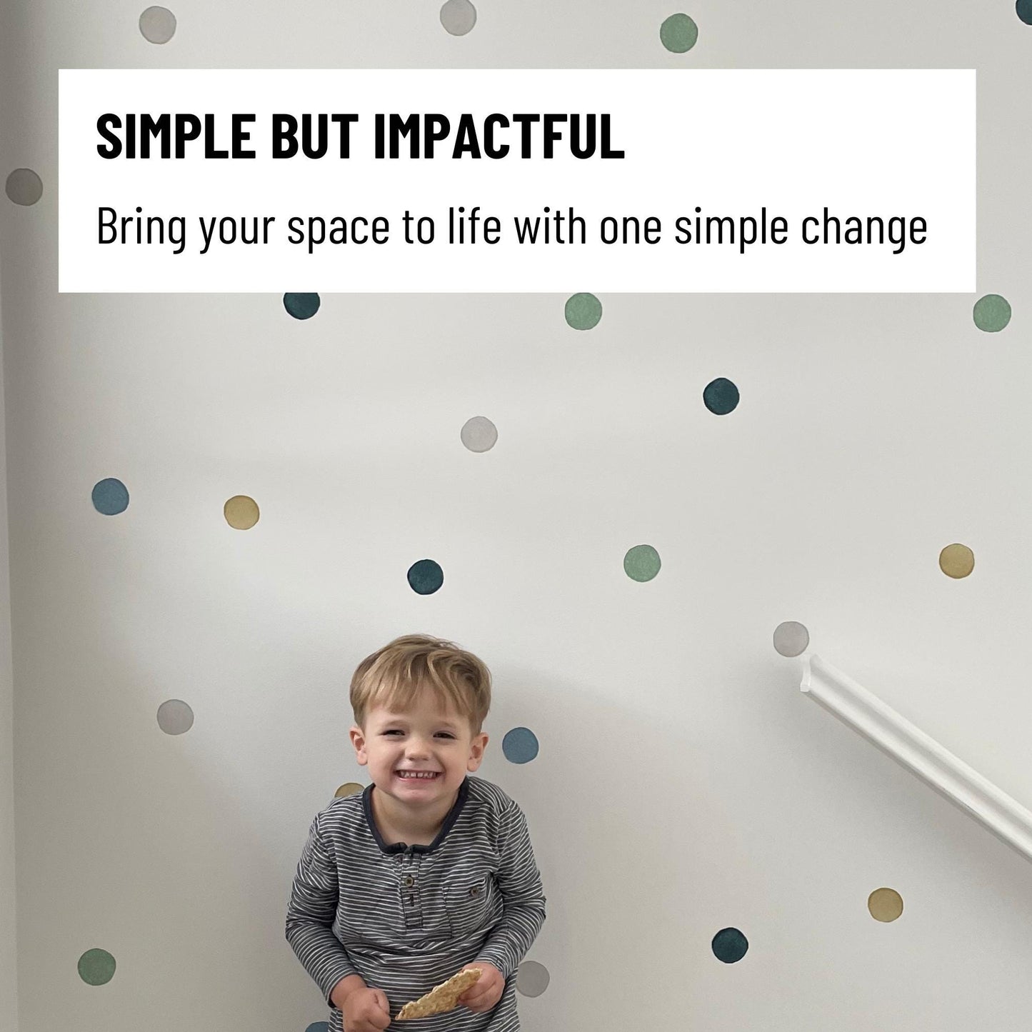 Watercolour Cool Polka Dot - Fabric Wall Decals