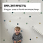 Watercolour Cool Polka Dot - Fabric Wall Decals