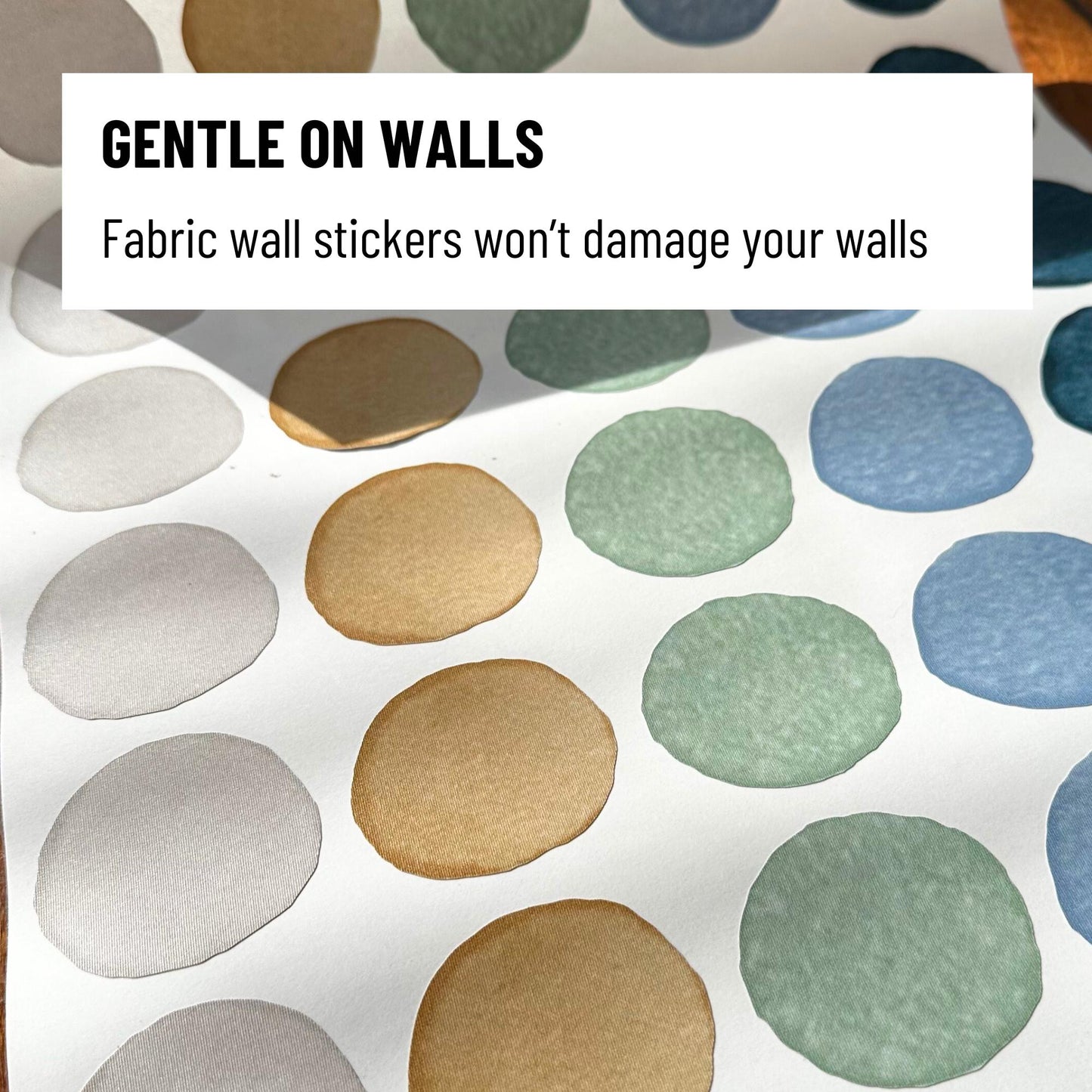 Watercolour Cool Polka Dot - Fabric Wall Decals