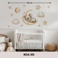Sleeping Koala Wall Decals | Koala Nursery Decor | Moon & Stars Wall Stickers | Australian Animal Baby Room Decor | Kids Bedroom Wall Art