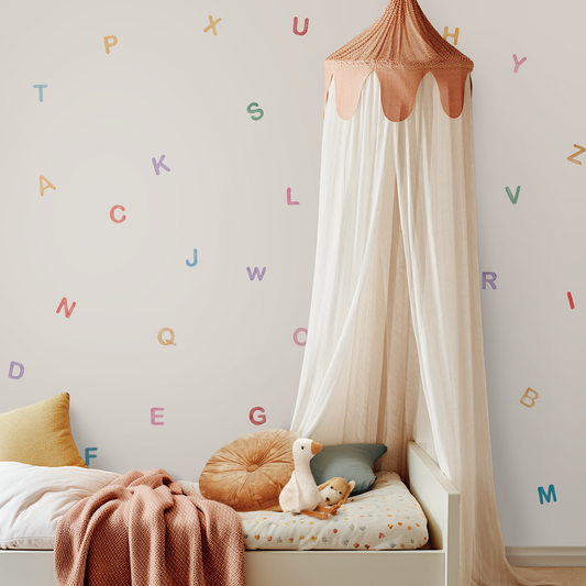 Bright Alphabet - Caps - Fabric Wall Decal