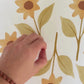 Boho Sunflower Fabric Wall Decals