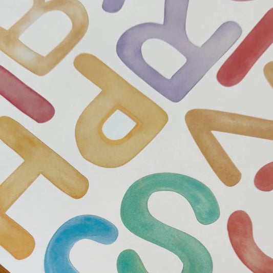 Bright Alphabet - Caps - Fabric Wall Decal